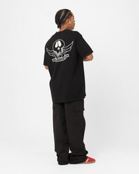 Stussy Skull Wings 50-50 T-Shirt Pigment Black