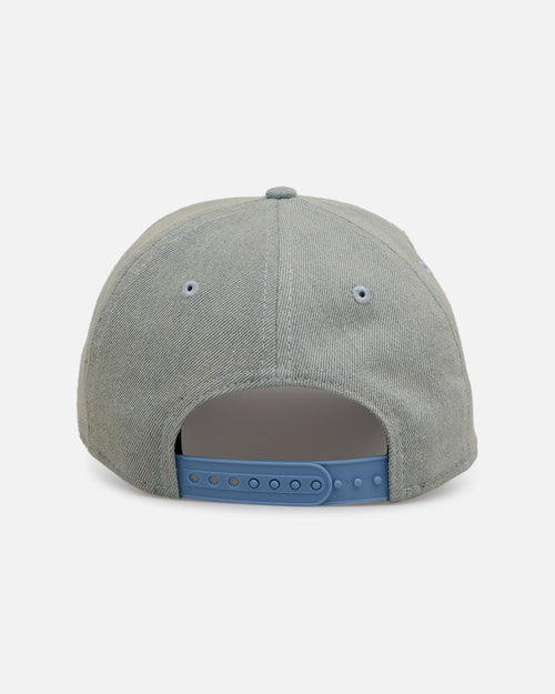 New Era Chicago Cubs 'Distressed Denim' 9FORTY A-Frame Snapback Light Wash Denim