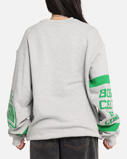 Mitchell & Ness Boston Celtics Letterform Crewneck Grey Marle/Official Team Color