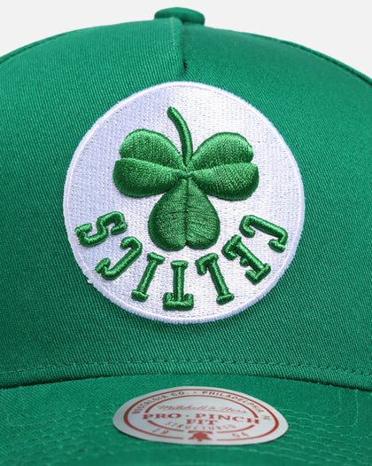 Mitchell & Ness Boston Celtics 'Upside Down Logo' Pro Pinch Snapback Green