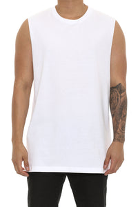 Goat Crew Blank Muscle White