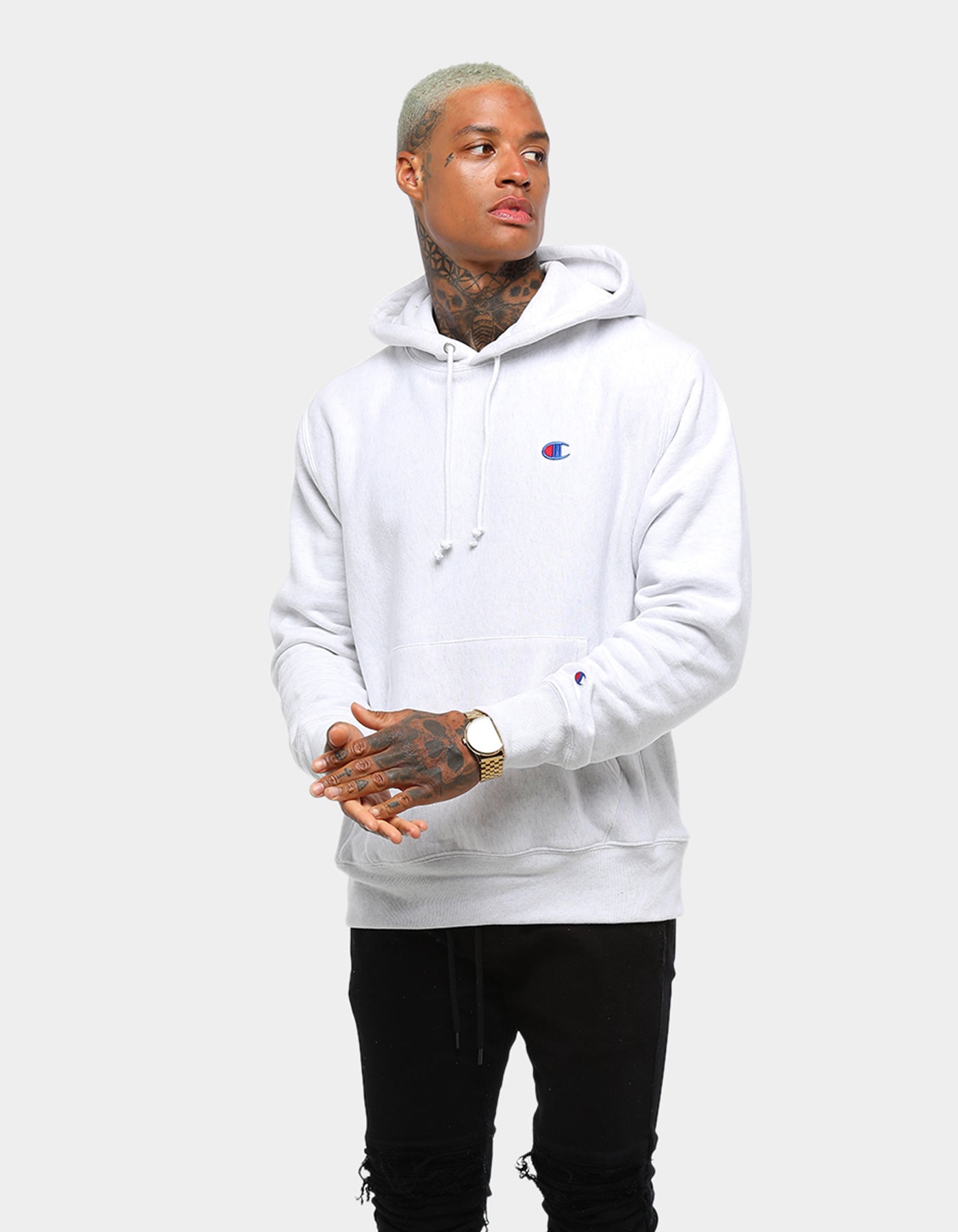 Champion Reverse Weave Hoodie Silver | Culture Kings NZ