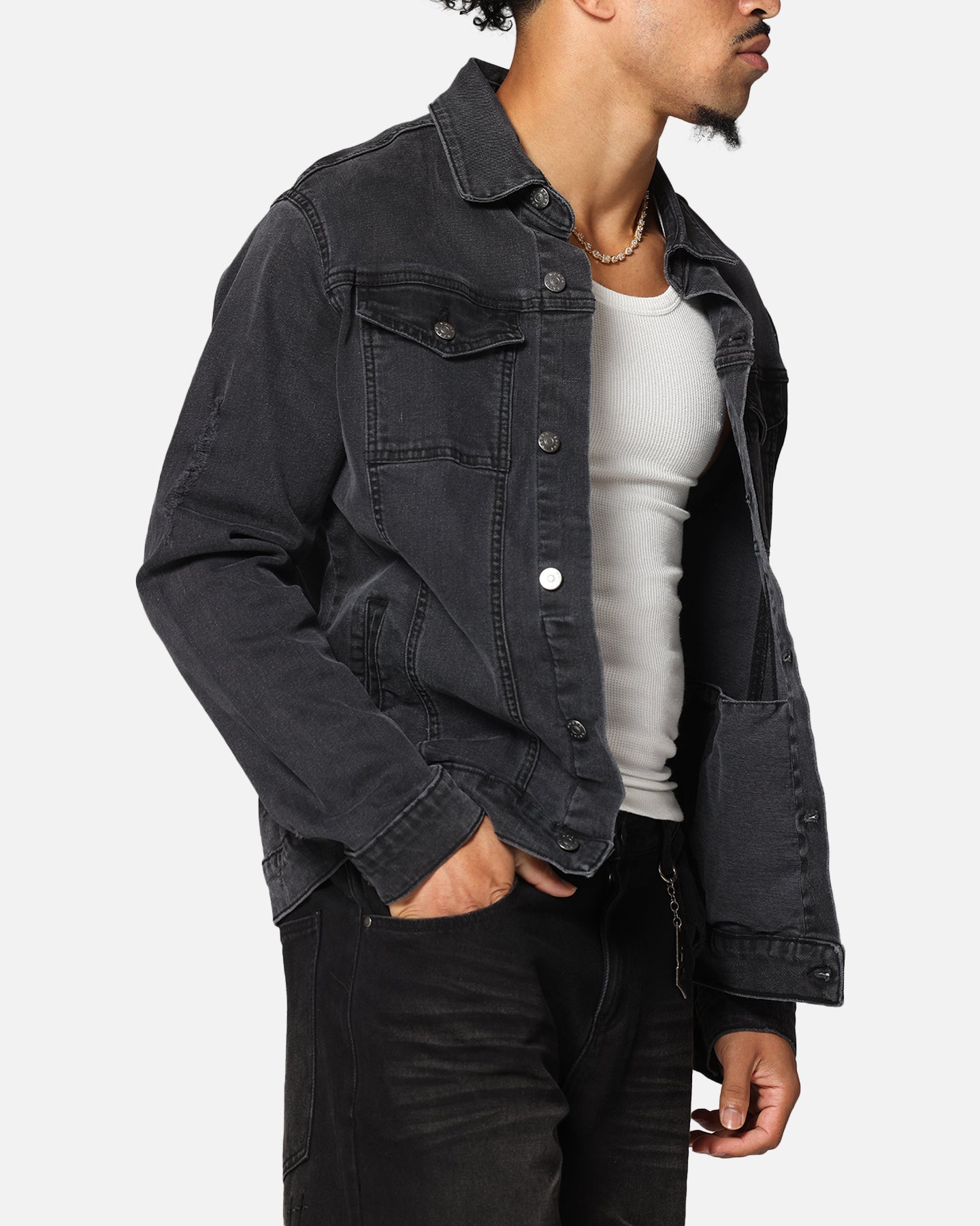 ジャケット・アウター vintage black denim jacket Saint Morta Men's Vintage Denim Jacket Aged Black | Culture Kings NZ