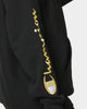 Champion Men's Rev Weave Script Hoodie Black/Gold