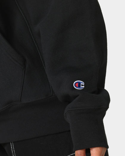 Champion Men's Rev Weave Script Hoodie Black/Gold