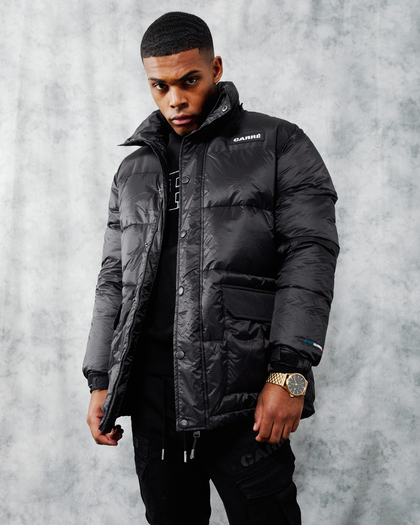 Carré Men's Roadman Puffer Jacket Black Culture Kings NZ