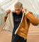 Saint Morta Renegade Sherpa Biker Jacket Tan/Cream