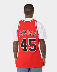 Mitchell & Ness Chicago Bulls Michael Jordan #45 Road '94-'95 Authentic Jersey Red