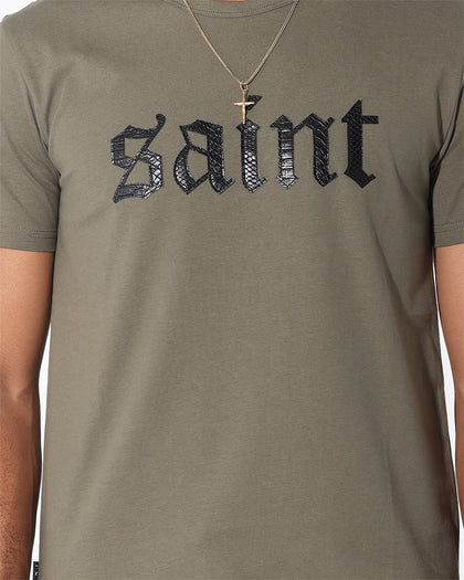 Saint Morta Cambronne Snake El Duplo T-Shirt Khaki Green