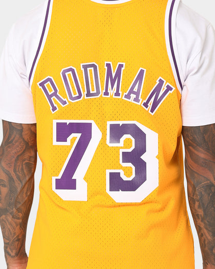 Mitchell & Ness Los Angeles Lakers Dennis Rodman #73 '98 -'99 Home Jersey Gold