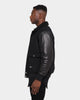 Saint Morta Maverick Sherpa Leather Jacket Black