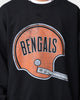 Mitchell & Ness Oversized Extra Large Print Cincinnati Bengals Crew Vintage Black