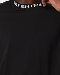 BEENTRILL Logo Rib Long Sleeve T-Shirt Black