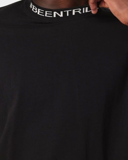 BEENTRILL Logo Rib Long Sleeve T-Shirt Black