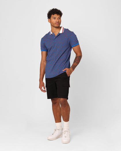 XXIII Printed Polo Shirt Blue/Brown