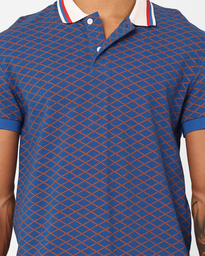 XXIII Printed Polo Shirt Blue/Brown