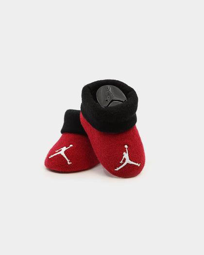 Jordan Infant Beanie Booties Onesie Set Gym Red