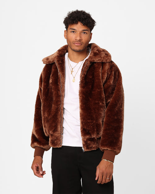 XXIII Baller Fur Jacket Brown