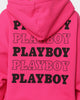 Playboy Stacked Hoodie Hot Pink