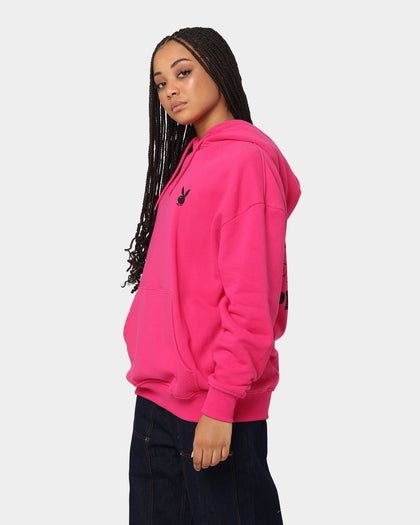 Playboy Stacked Hoodie Hot Pink