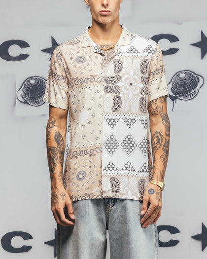 Carré Bandana Ultra Button Up Shirt Stone