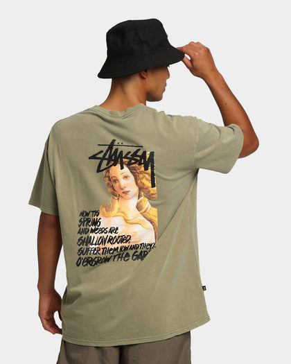 Stussy Spring Weeds T-Shirt Pigment Light Khaki
