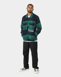 HUF X Pleasures Blackwatch Work Jacket Navy