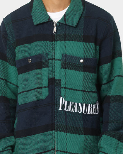 HUF X Pleasures Blackwatch Work Jacket Navy