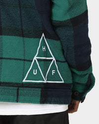 HUF X Pleasures Blackwatch Work Jacket Navy