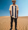 Last Kings Chain Stripe Knit Button Up Sand/Navy
