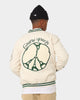 Carre Peace Varsity Jacket Off White/Green