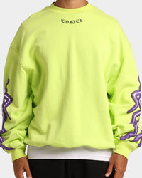 Loiter Born Of Pain Crewneck Neon Green