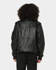 Saint Morta Staten Leather Bomber Jacket Black