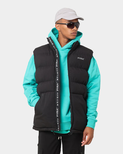 PYRA Sleeveless Puffa Vest Black
