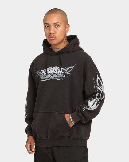 Rodman Brand Metal Logo Vintage Hoodie Black Wash
