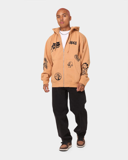 Obey Flash Zip Hoodie Rabbit Paw