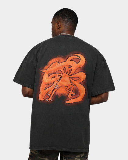 Goat Crew X Naruto Heavyweight Vintage T-Shirt Black Wash