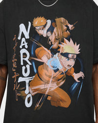 Goat Crew X Naruto Heavyweight Vintage T-Shirt Black Wash