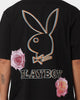 Playboy Floral Bunny Trip Short Sleeve T-Shirt Black