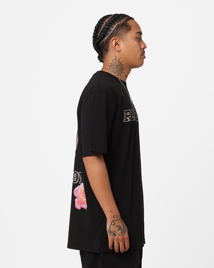 Playboy Floral Bunny Trip Short Sleeve T-Shirt Black