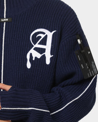 The Anti Order Affiliated High Neck Sweater Dark Navy/White