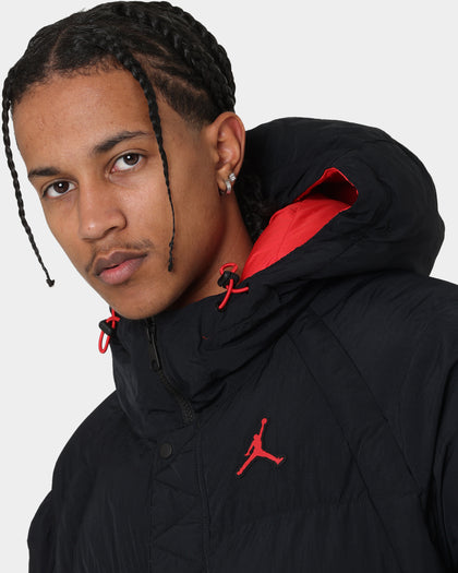 Jordan Essential Puffer Jacket Black/Fire Red Culture Kings NZ