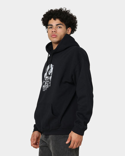Rats Get Fat Paint Flower Hoodie Black