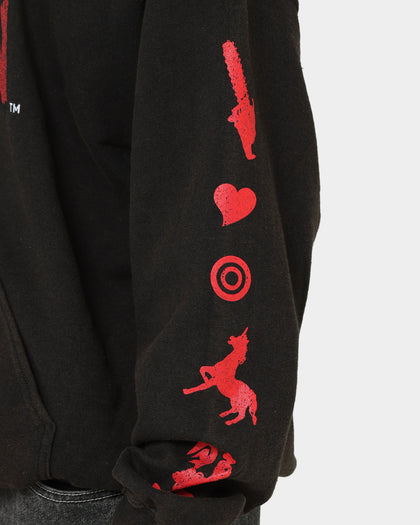 American Thrift Chicken Boom Vintage Hoodie Black Wash