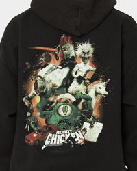 American Thrift Chicken Boom Vintage Hoodie Black Wash