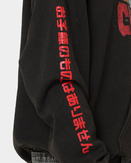 American Thrift Chicken Boom Vintage Hoodie Black Wash