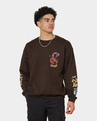 Goat Crew Too Weird To Live Vintage Crewneck Brown