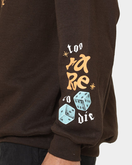 Goat Crew Too Weird To Live Vintage Crewneck Brown