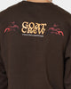 Goat Crew Too Weird To Live Vintage Crewneck Brown