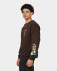 Goat Crew Too Weird To Live Vintage Crewneck Brown